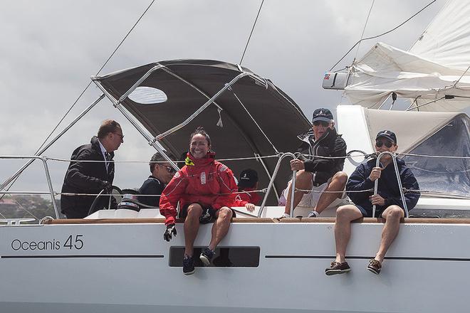 L’Oiseau skippered by Graham Raspass with the new sponsors enjoying their time on the water, including Michael (RHS) who was on a boat for the very first time in his life - 2017 Beneteau Cup ©  Alex McKinnon Photography http://www.alexmckinnonphotography.com